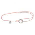 Pink Ribbon Armbandje Bazou zilver