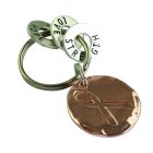 Pink Ribbon sleutelhanger munt
